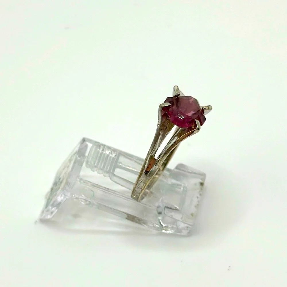 Rhinestone Rock Candy 925 Sterling silver ring ✨